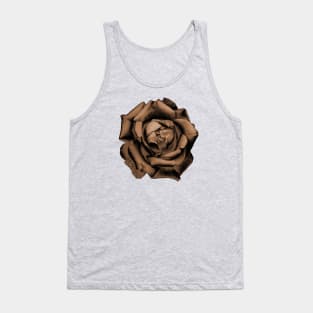 Orange Charcoal Rose Tank Top